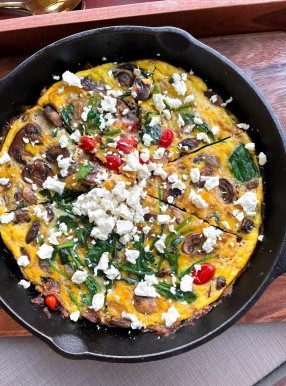 Spinach Feta Frittata (gluten free, healthy)