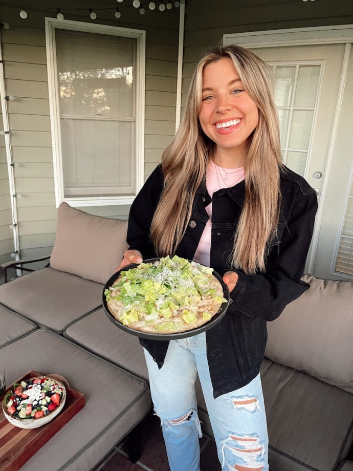 Chicken Caesar Salad Pizza