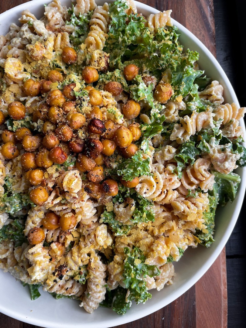 Vegan Caesar Pasta Salad 