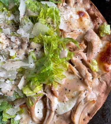 Chicken Caesar Salad Pizza