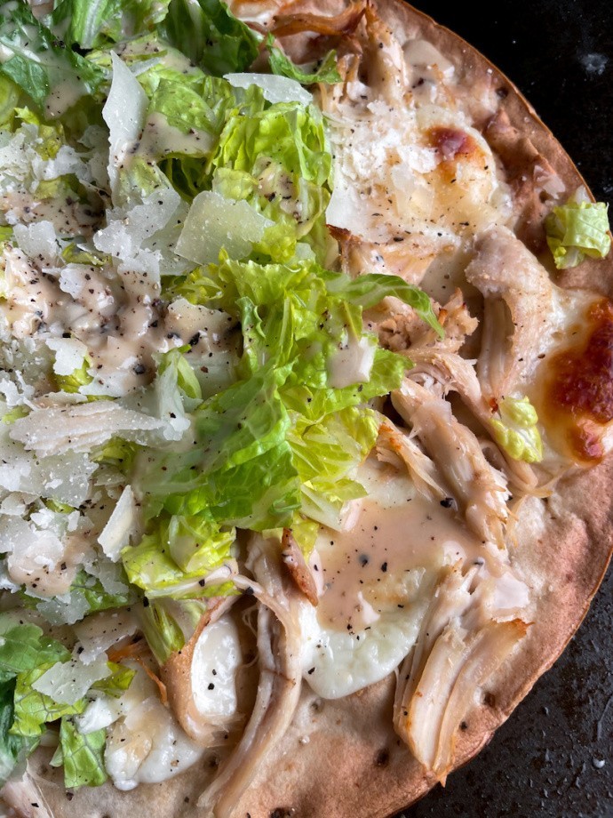 Chicken Caesar Salad Pizza