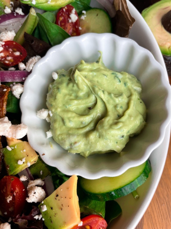 Salmon Salad with Green Goddess Dressing (healthy, easy, dinner ideas)