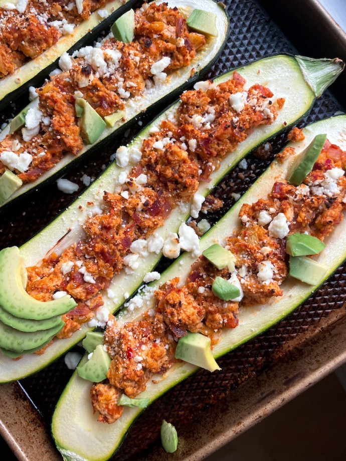 Vegan Taco Zucchini Boats (healthy, gluten free)