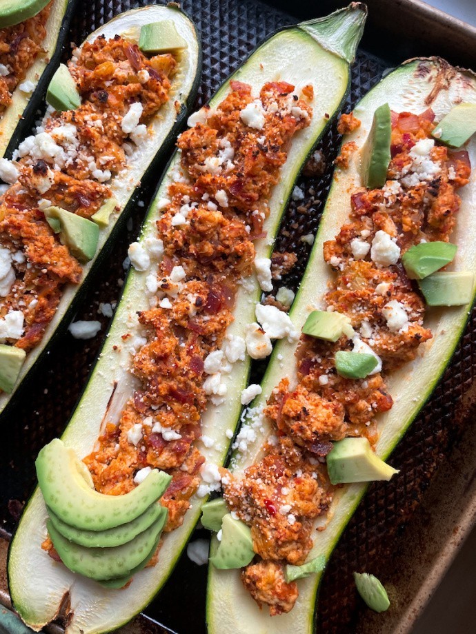 Vegan Taco Zucchini Boats (healthy, gluten free)