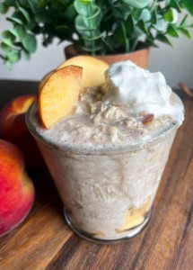 Peaches and Cream Overnight Oats (vegan and gluten free)