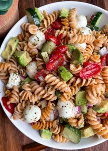Easiest Healthy Pasta Salad (gluten free)