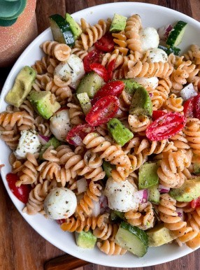 Easiest Healthy Pasta Salad (gluten free)