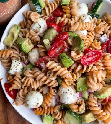 Easiest Healthy Pasta Salad (gluten free)