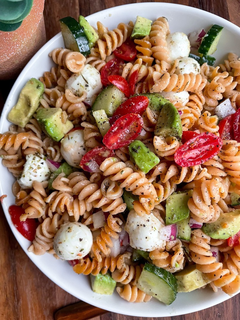 Easiest Healthy Pasta Salad (gluten free)