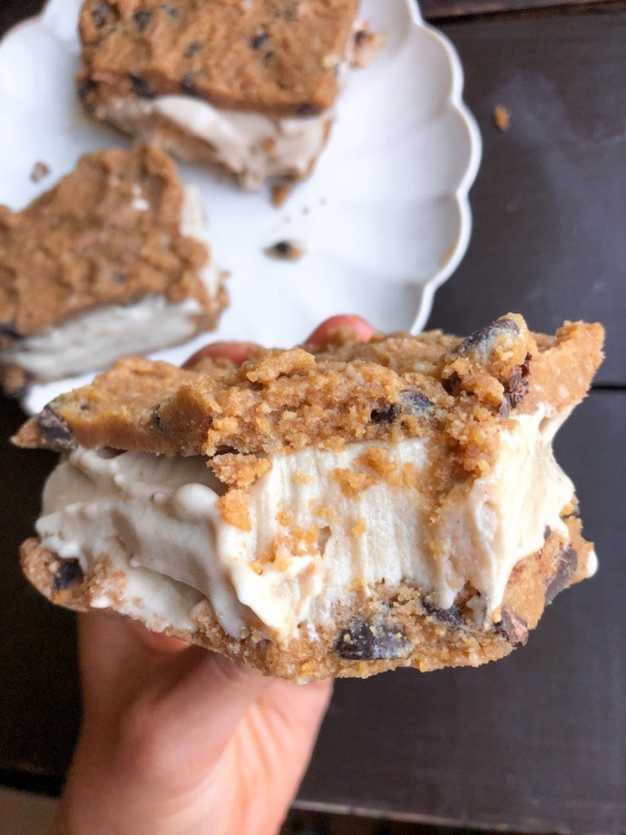 Vegan Cookie Dough Ice Cream Sandwiches