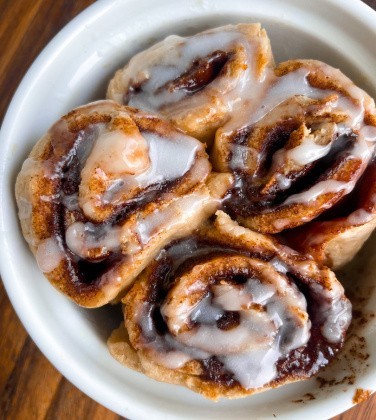 Vegan and Gluten Free Cinnamon Roll Minis