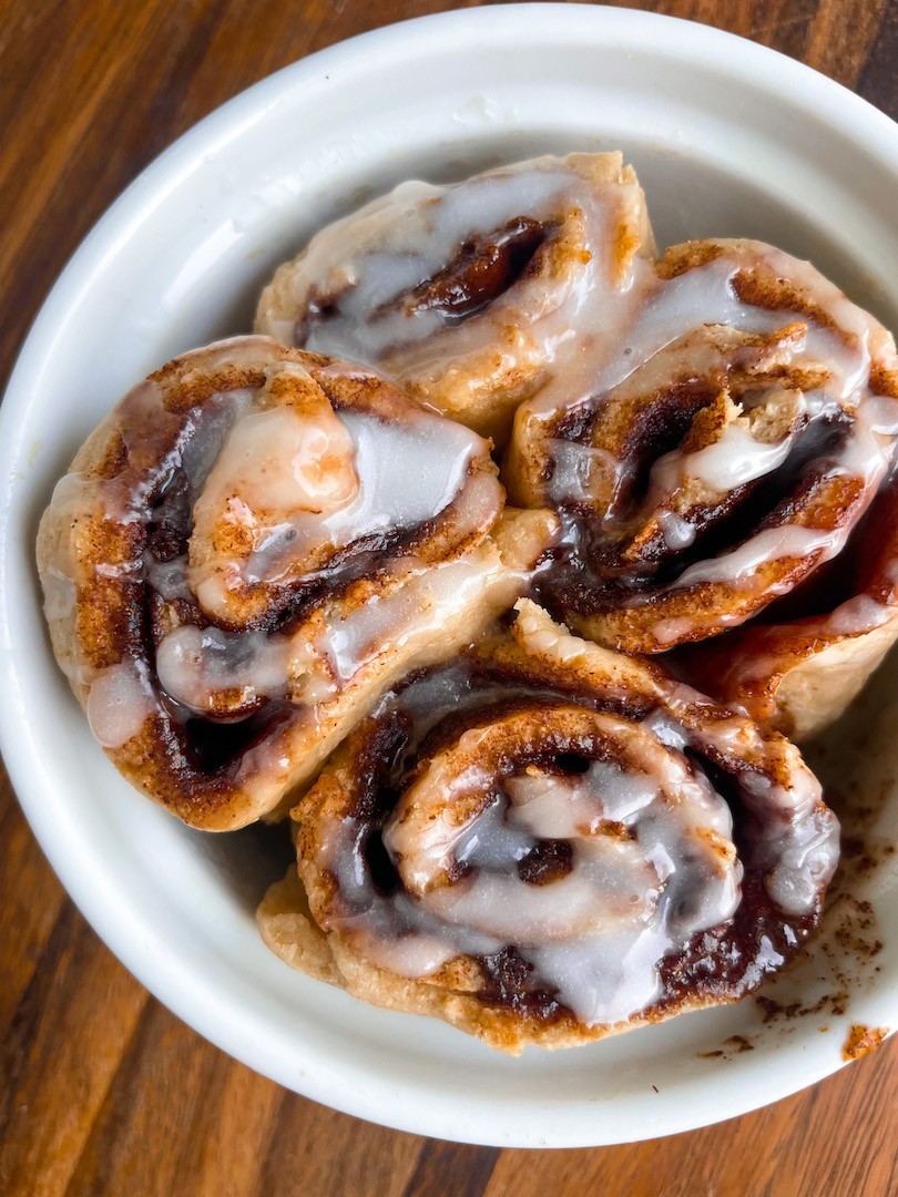 Vegan and Gluten Free Cinnamon Roll Minis
