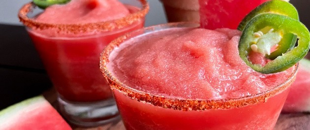 Spicy Watermelon Margarita (healthy, easy)