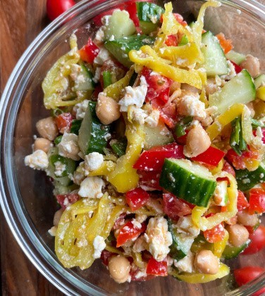 Healthy Spicy Chickpea Salad (gluten free, no cook)