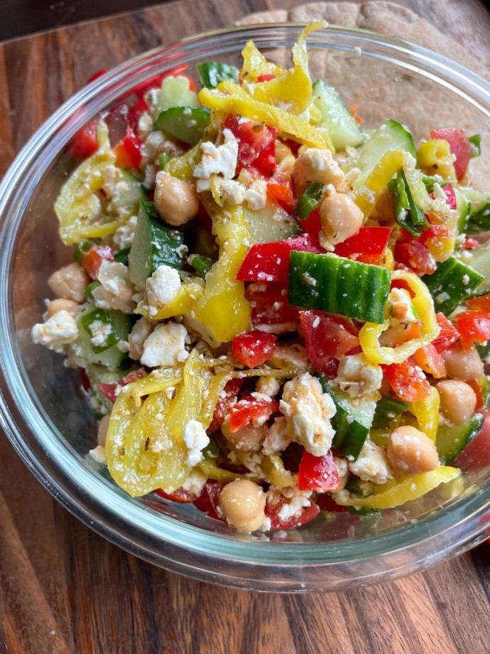 Healthy Spicy Chickpea Salad (gluten free, no cook)