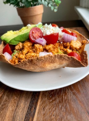 Air Fryer Taco Bowl (vegan, gluten free)