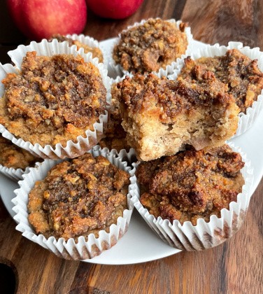 Apple Streusel Muffins (healthy, gluten free)