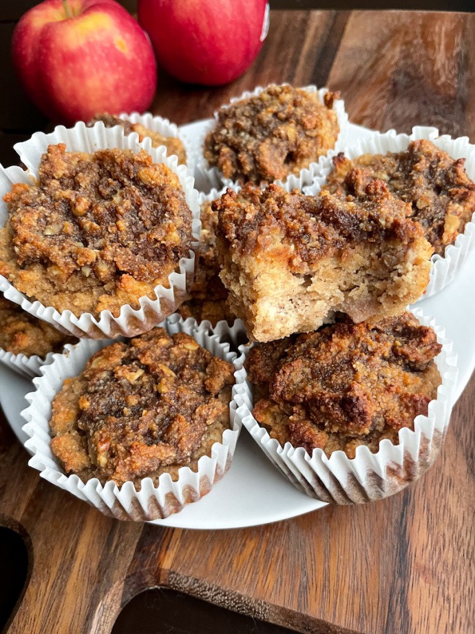 Apple Streusel Muffins (healthy, gluten free)