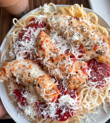 Chicken Tender Parmesan Pasta (gluten free)