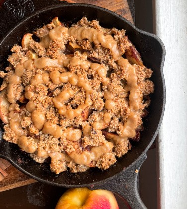 Caramel Apple Crisp (vegan and gluten free)