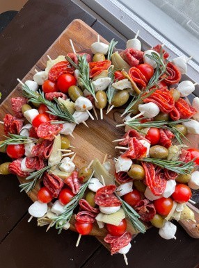 Holiday Wreath Charcuterie Board