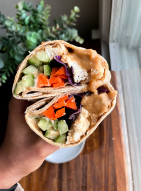 Thai Chicken Wraps (healthy meal prep)