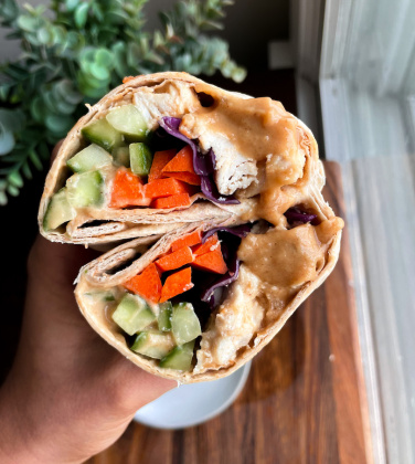 Thai Chicken Wraps (healthy meal prep)