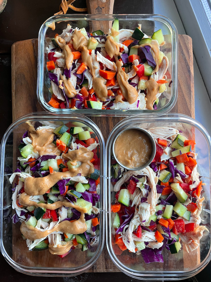 Meal Prep Thai Chicken Salads